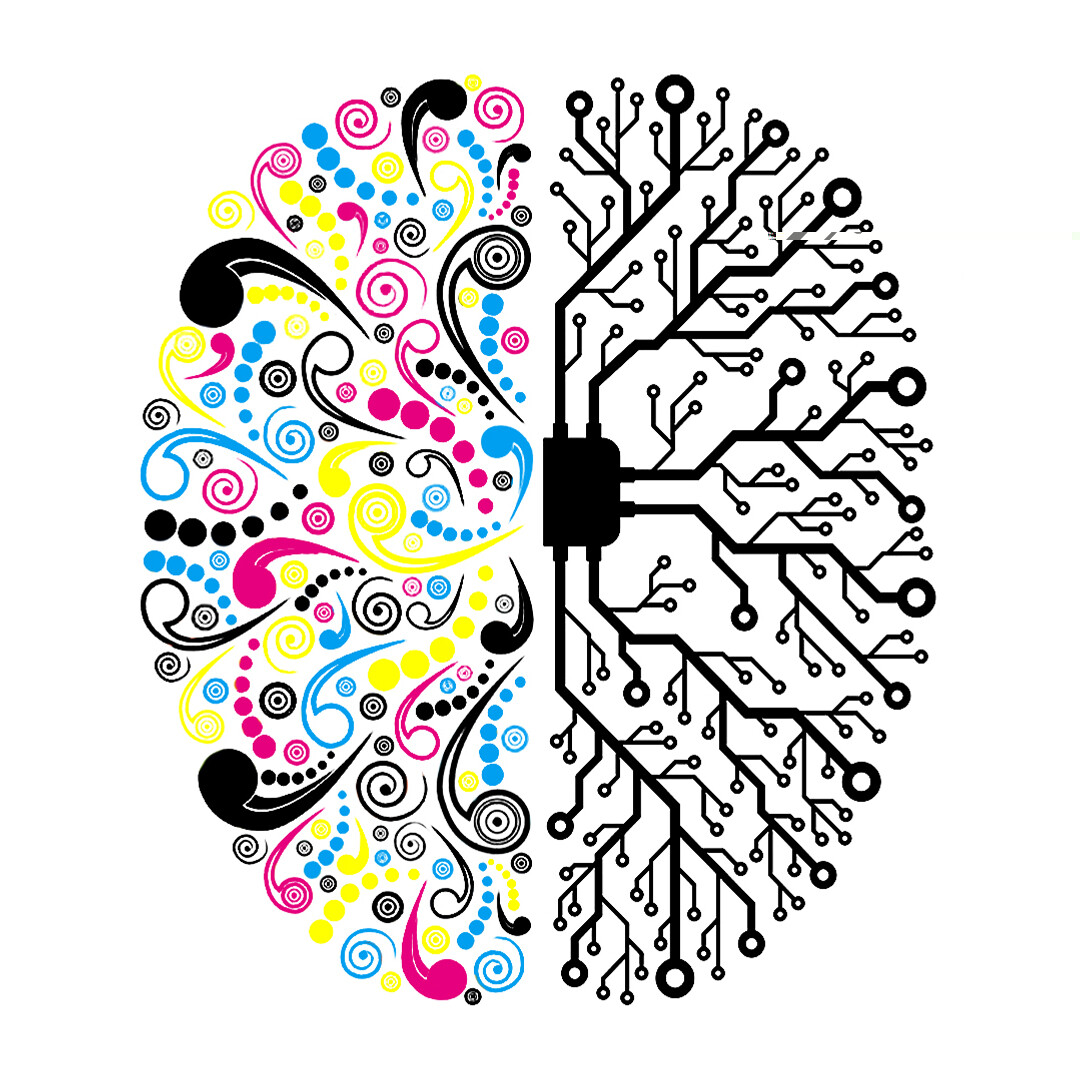 kreative und analytische Gehirnh&auml;lfte