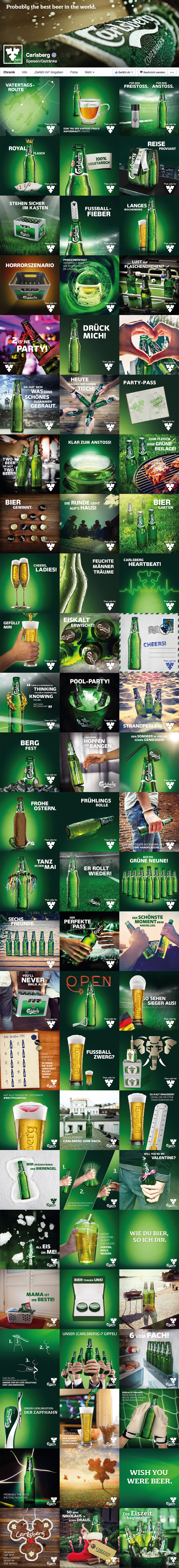 Carlsberg Social media facebook Postings