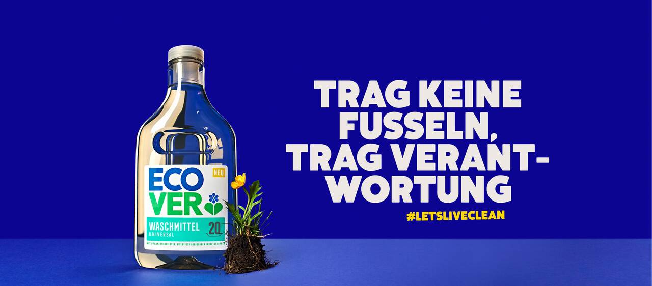 Ecover facebook Header Trag keine Fusseln, trag Verantwortung