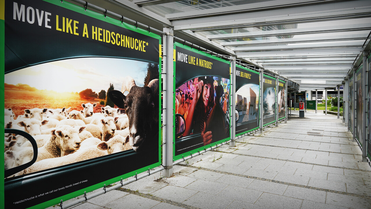 Europcar Hamburg Airport Branding Plakatreihe Tunnel