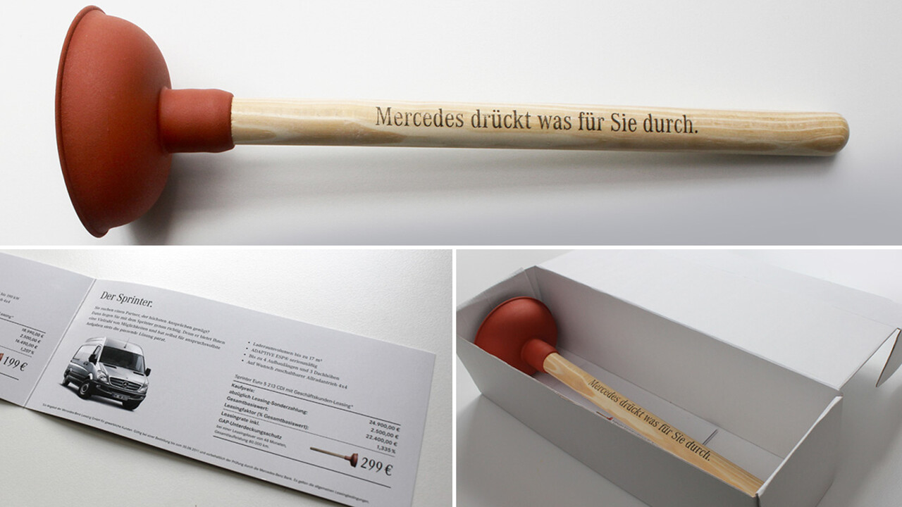 Mercedes Benz Niederlassung Hamburg Mailing Klempner Puempel Geschaeftskunden Lieferwagen