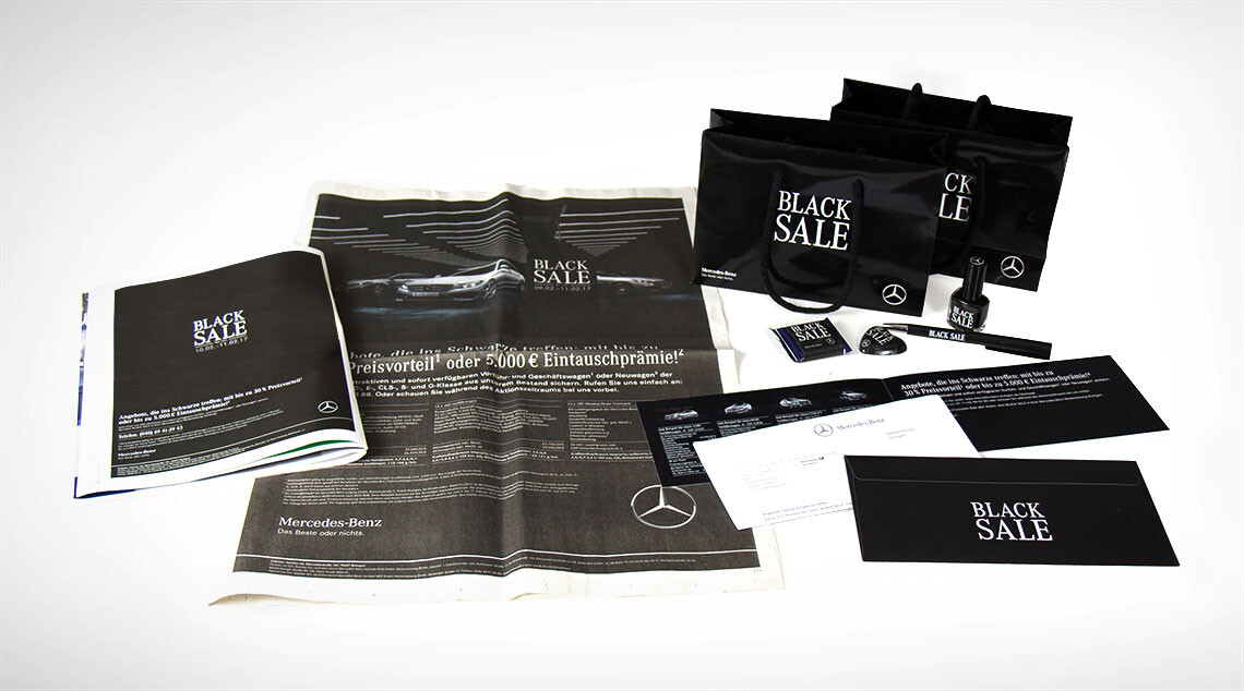 Mercedes Benz Black Sale Print