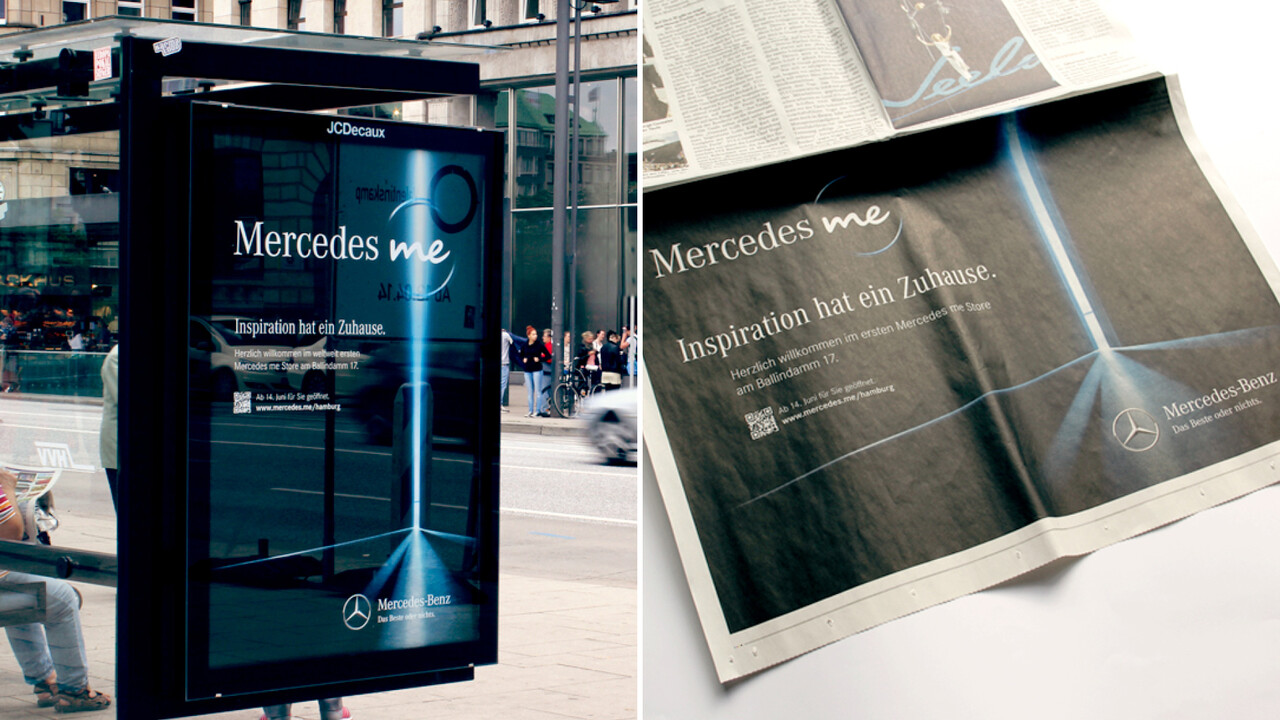 Mercedes me POS und Print Anzeige Inspiration hat ein Zuhause.