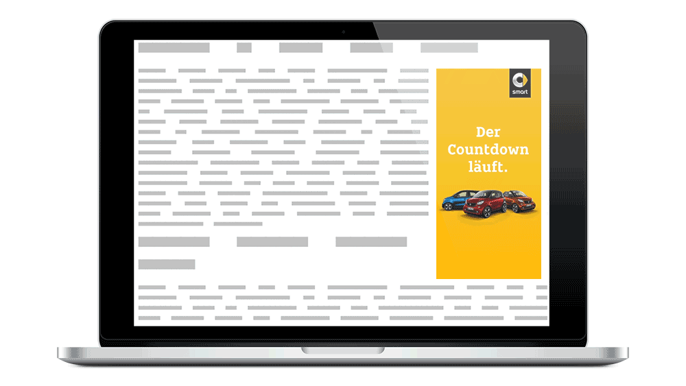 smart Display Banner Countdown letzte smart Benziner Modelle