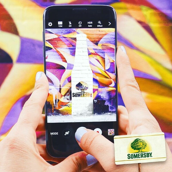 Somersby Social Posting Somersby Flasche als Graffiti