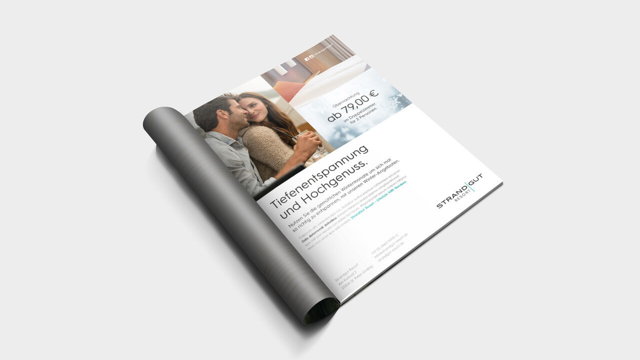 StrandGut Resorts Print Anzeige Tiefenentspannung und Hochgenuss.