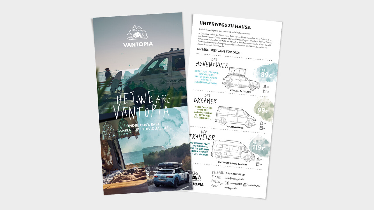 Vantopia Flyer mit Camper Modellen