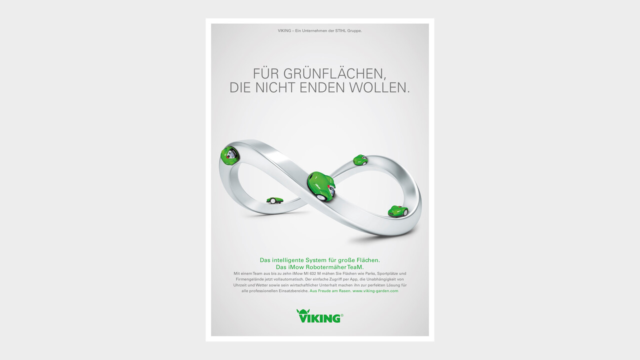 VIKING Print Anzeige Fuer Gruenflaechen die nicht enden wollen.