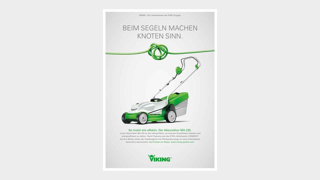 VIKING Print Anzeige Beim Segeln machen Knoten Sinn.